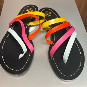 Tory Burch Aerial Blue/Multicolored Sandals size 8